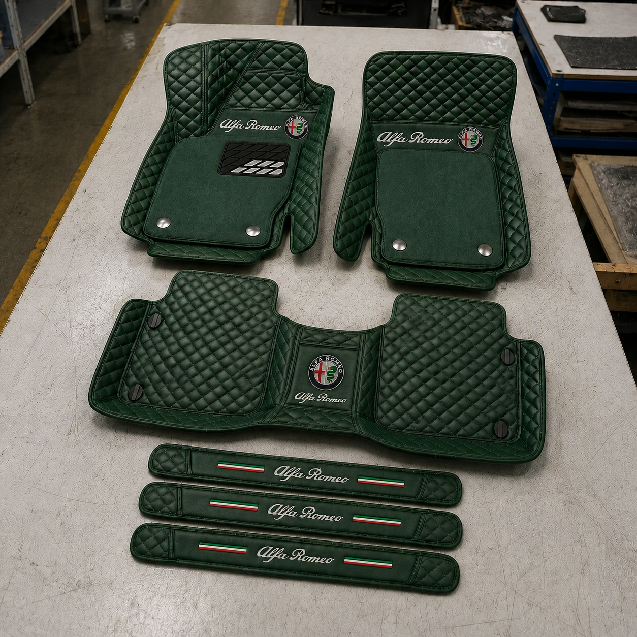 Set di Tappetini Auto Premium in Pelle Ecologica — Protezione Elegante per la Tua Auto