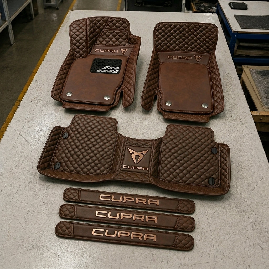 Set di Tappetini Auto Premium in Pelle Ecologica — Protezione Elegante per la Tua Auto