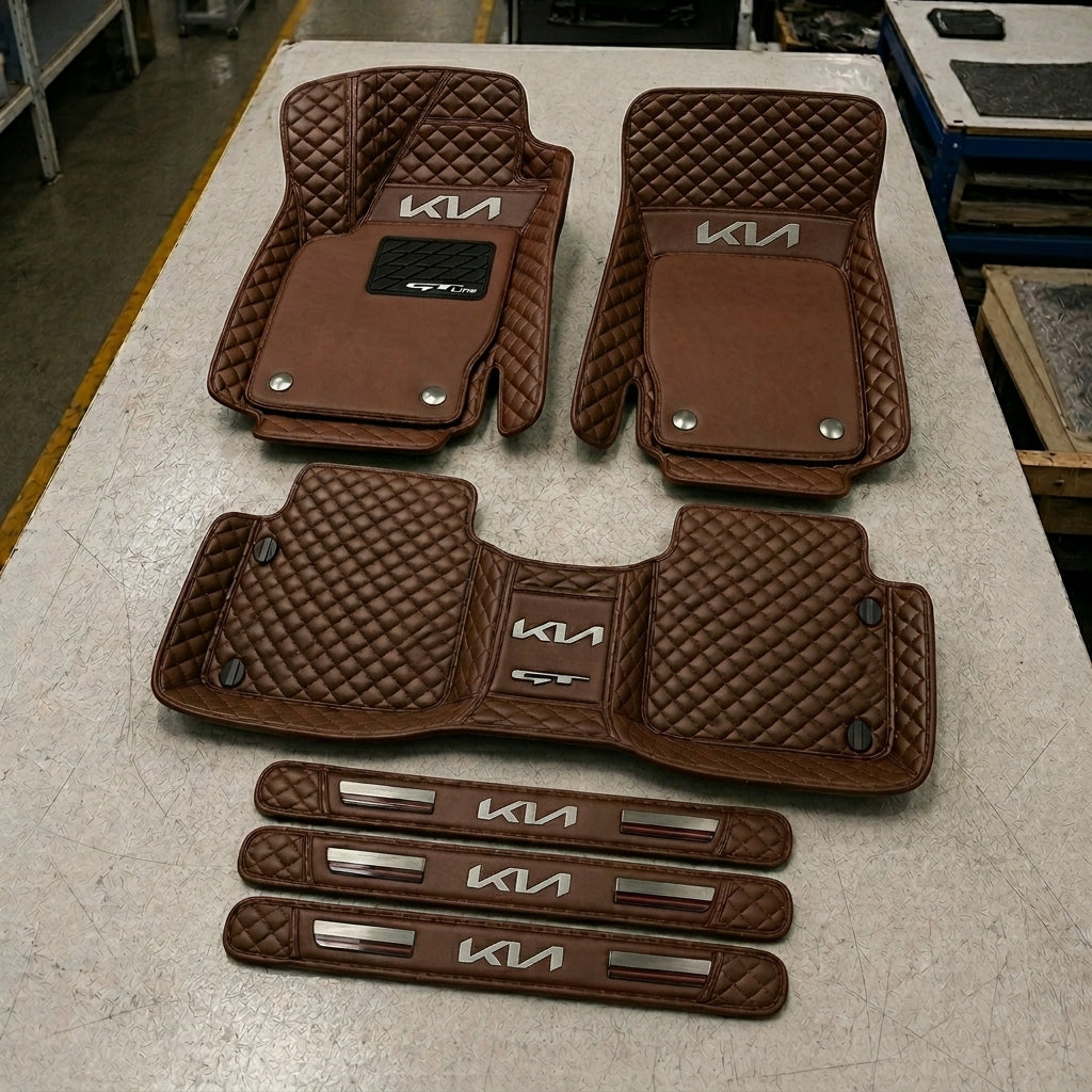 Set di Tappetini Auto Premium in Pelle Ecologica — Protezione Elegante per la Tua Auto