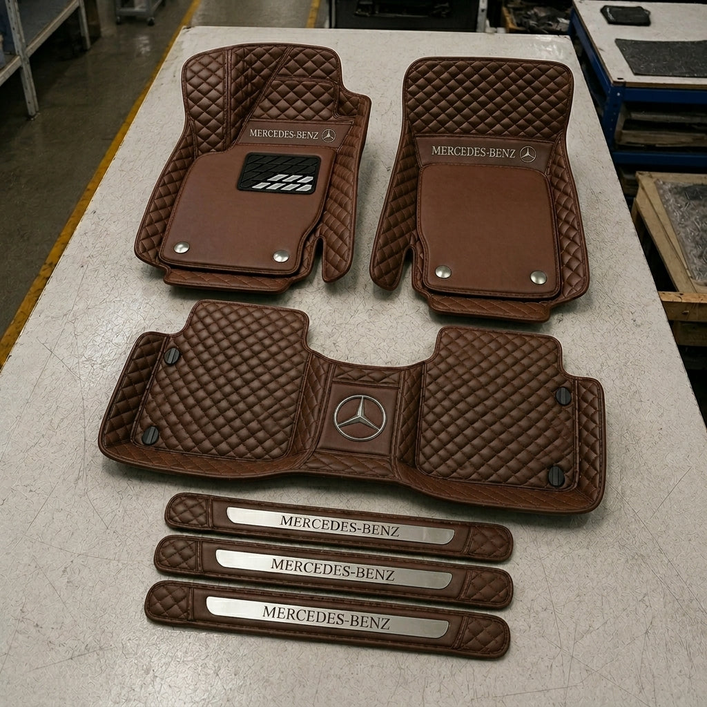 Set di Tappetini Auto Premium in Pelle Ecologica — Protezione Elegante per la Tua Auto