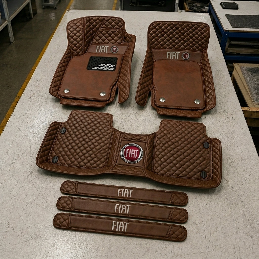 Set di Tappetini Auto Premium in Pelle Ecologica — Protezione Elegante per la Tua Auto