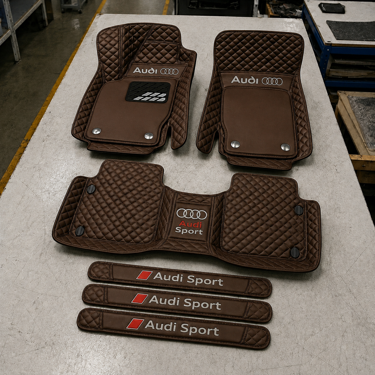 Set di Tappetini Auto Premium in Pelle Ecologica — Protezione Elegante per la Tua Auto