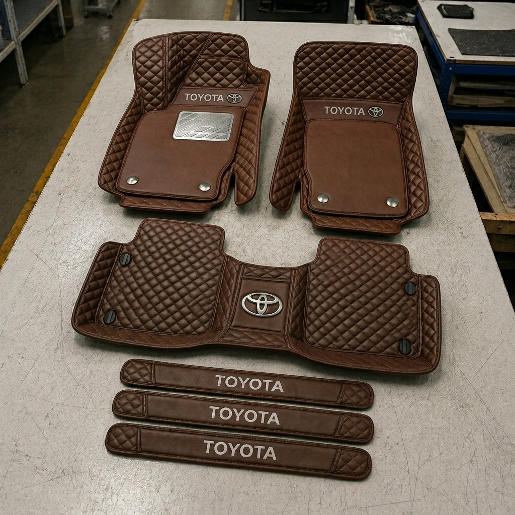 Set di Tappetini Auto Premium in Pelle Ecologica — Protezione Elegante per la Tua Auto