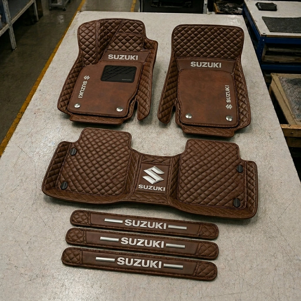 Set di Tappetini Auto Premium in Pelle Ecologica — Protezione Elegante per la Tua Auto
