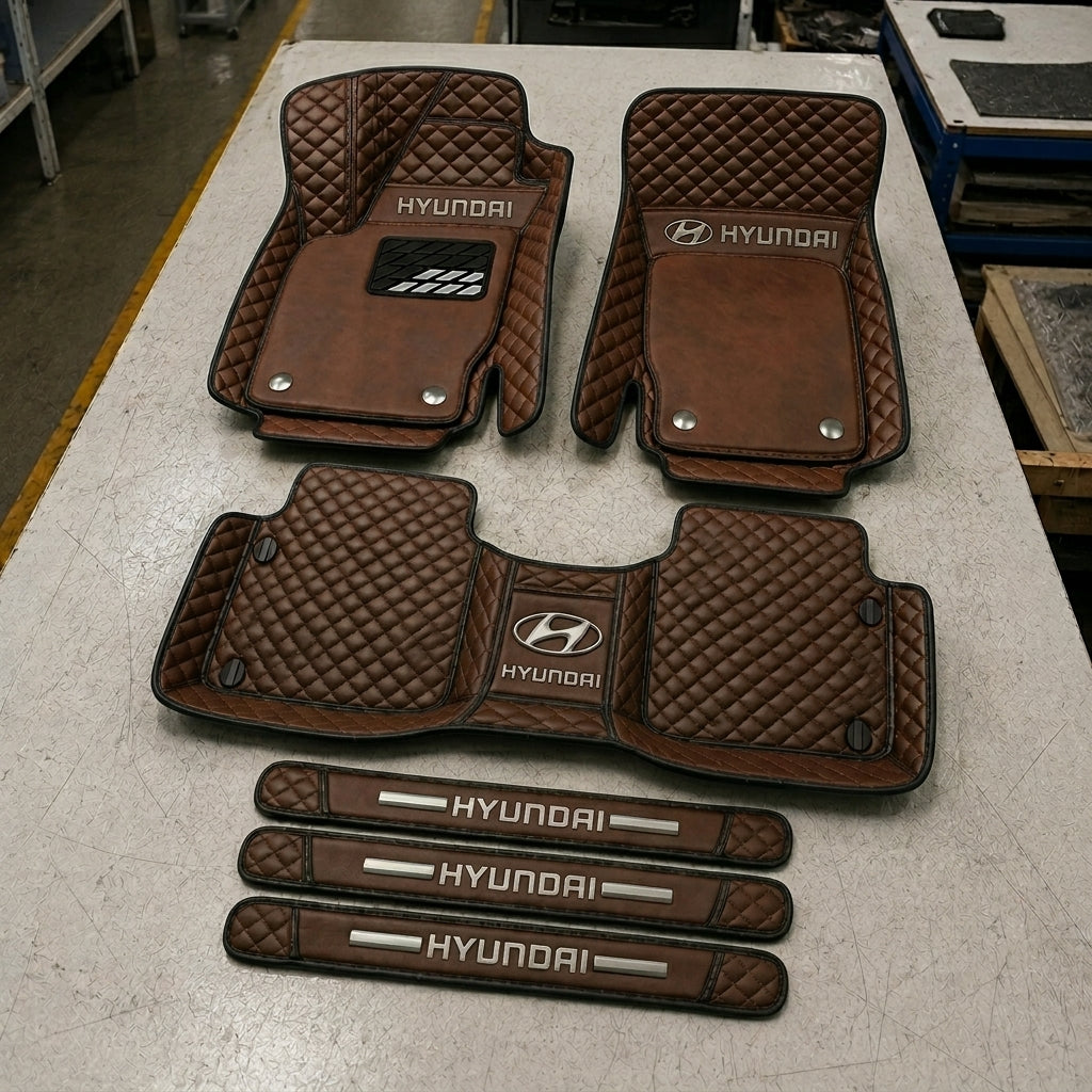 Set di Tappetini Auto Premium in Pelle Ecologica — Protezione Elegante per la Tua Auto