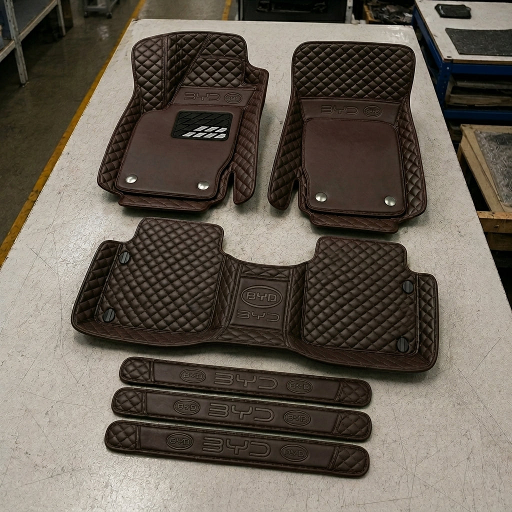 Set di Tappetini Auto Premium in Pelle Ecologica — Protezione Elegante per la Tua Auto