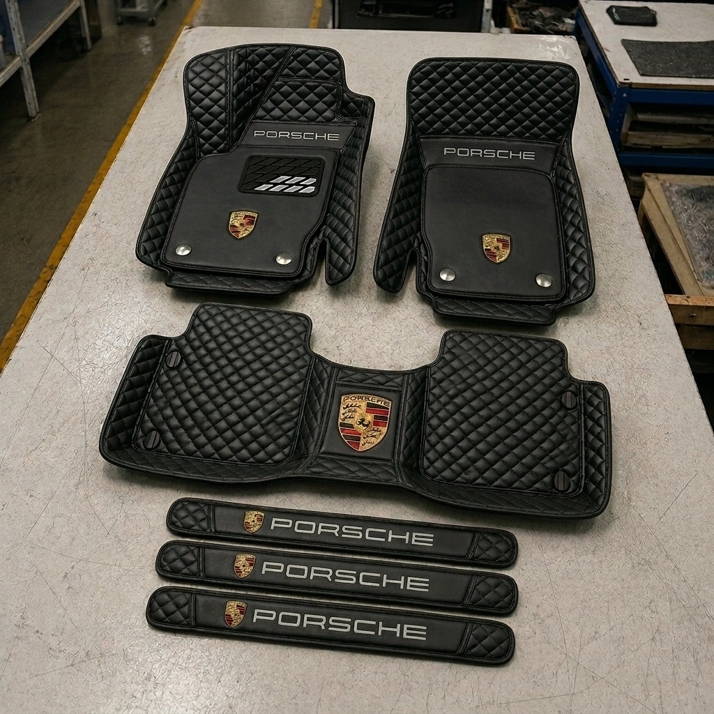 Set di Tappetini Auto Premium in Pelle Ecologica — Protezione Elegante per la Tua Auto