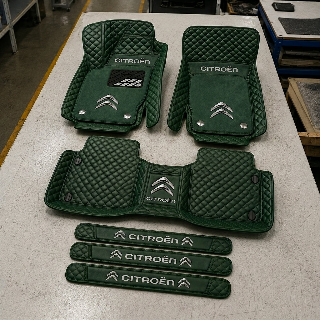 Set di Tappetini Auto Premium in Pelle Ecologica — Protezione Elegante per la Tua Auto