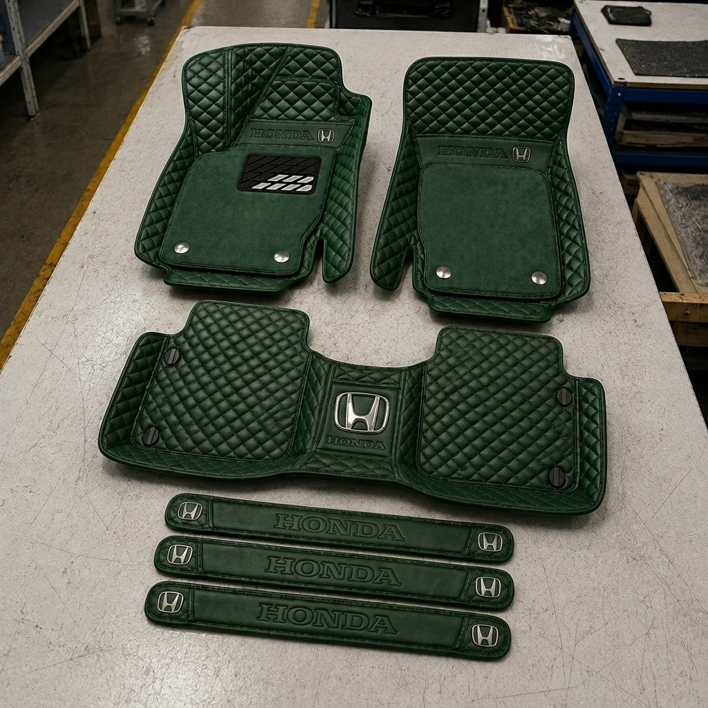 Set di Tappetini Auto Premium in Pelle Ecologica — Protezione Elegante per la Tua Auto