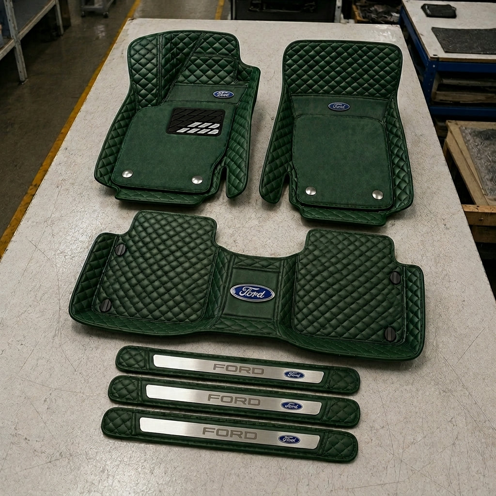Set di Tappetini Auto Premium in Pelle Ecologica — Protezione Elegante per la Tua Auto