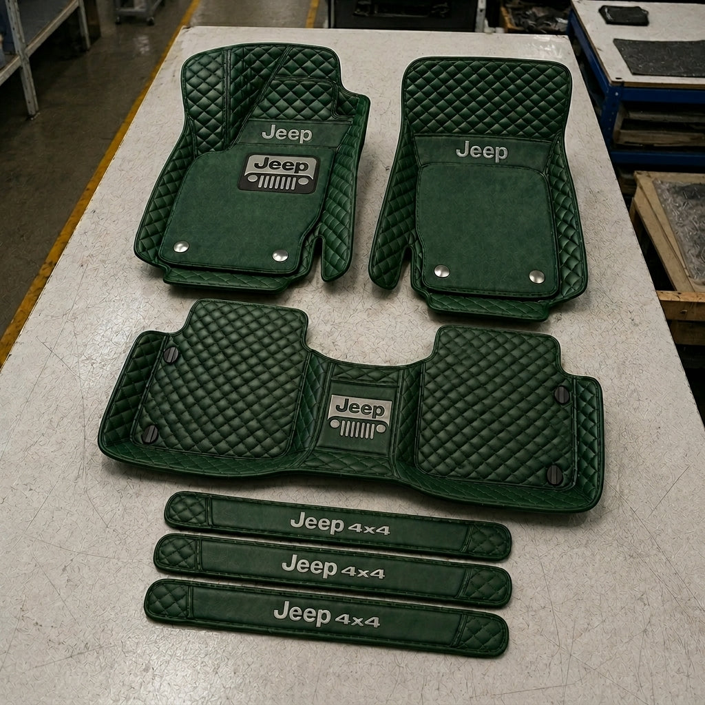 Set di Tappetini Auto Premium in Pelle Ecologica — Protezione Elegante per la Tua Auto
