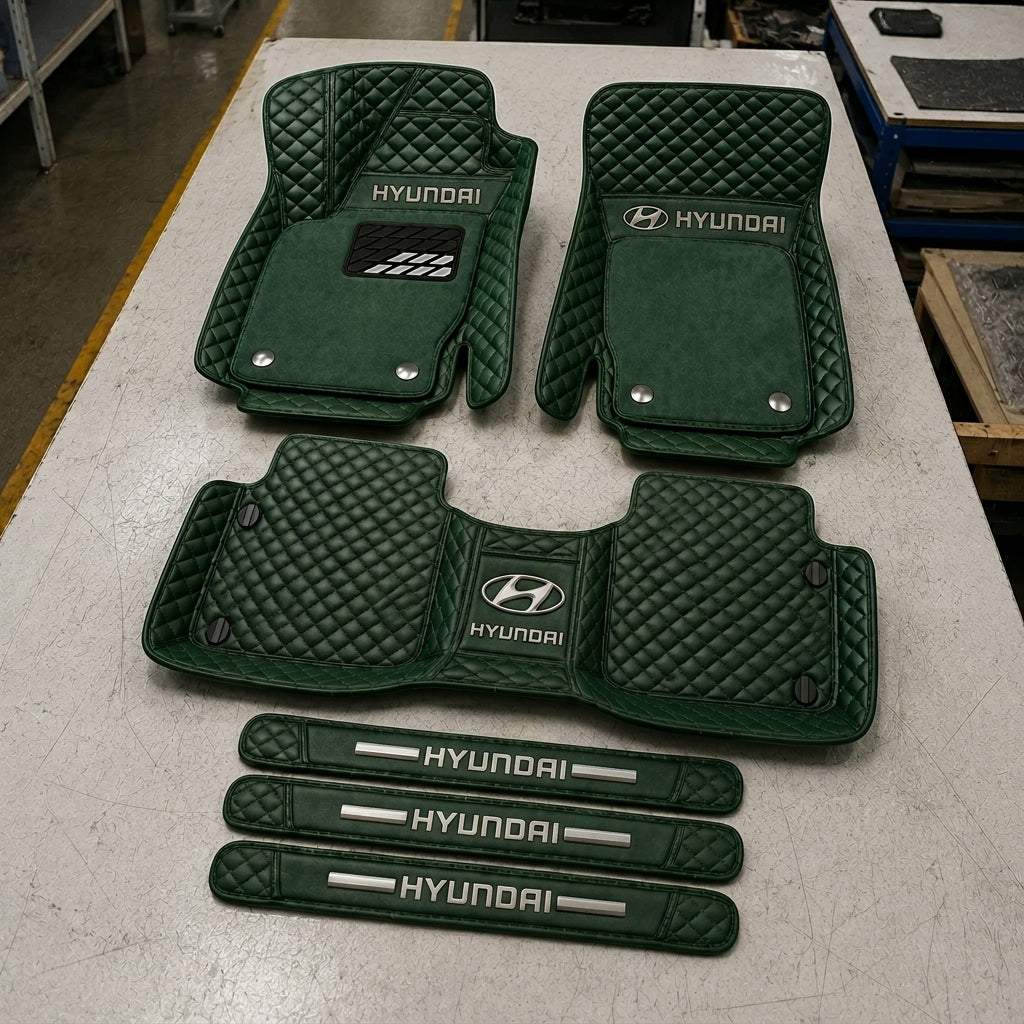 Set di Tappetini Auto Premium in Pelle Ecologica — Protezione Elegante per la Tua Auto