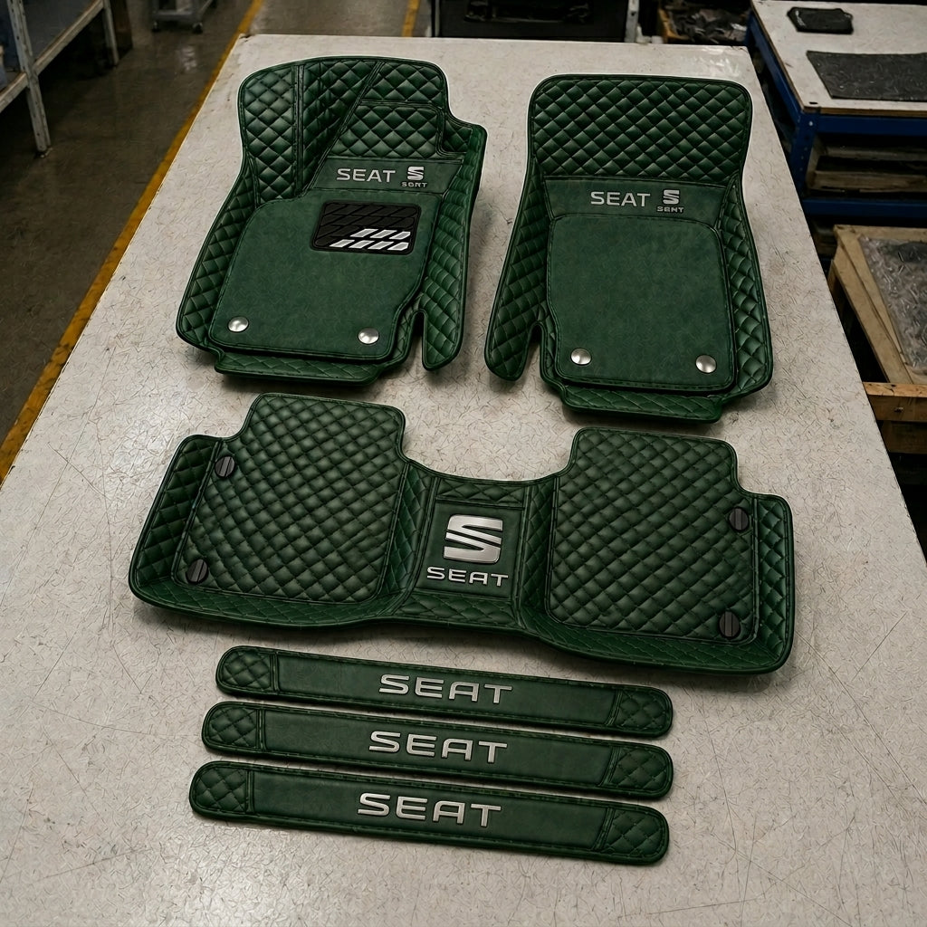 Set di Tappetini Auto Premium in Pelle Ecologica — Protezione Elegante per la Tua Auto