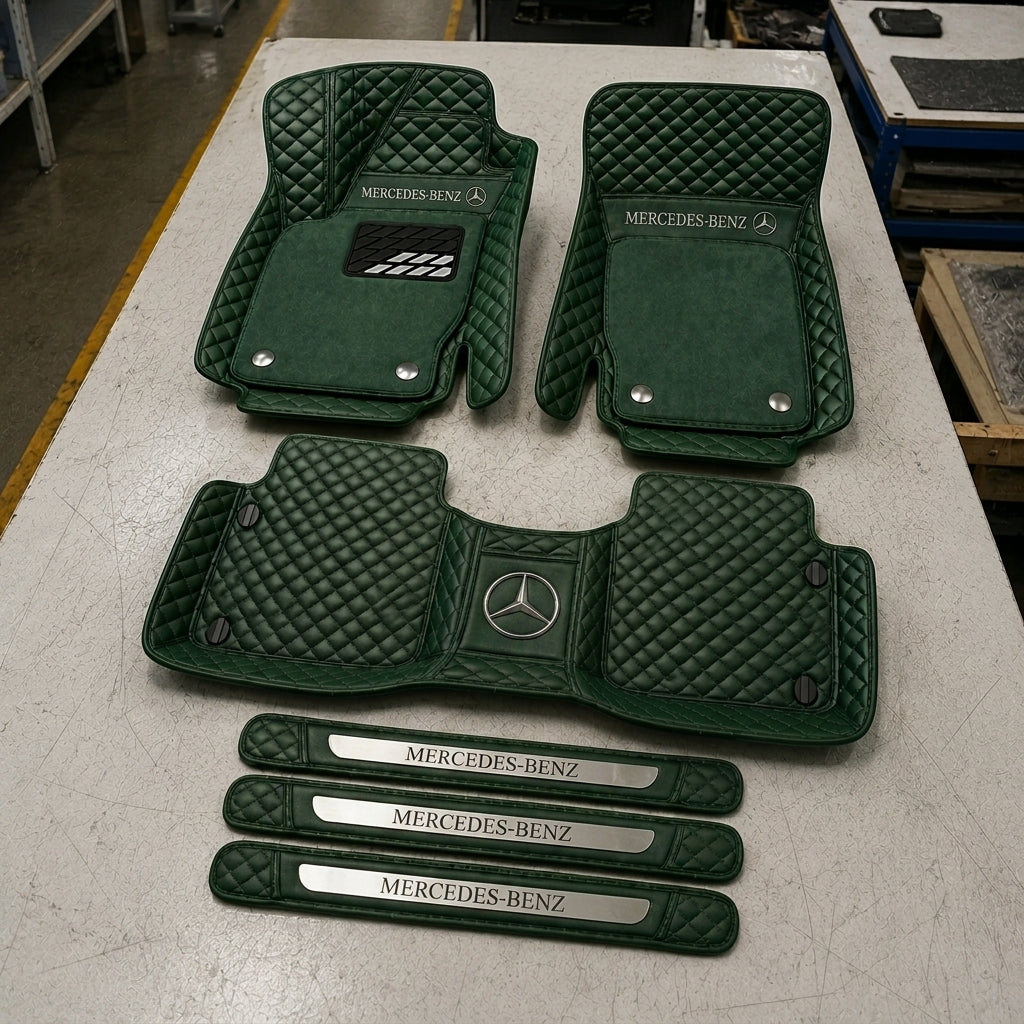 Set di Tappetini Auto Premium in Pelle Ecologica — Protezione Elegante per la Tua Auto