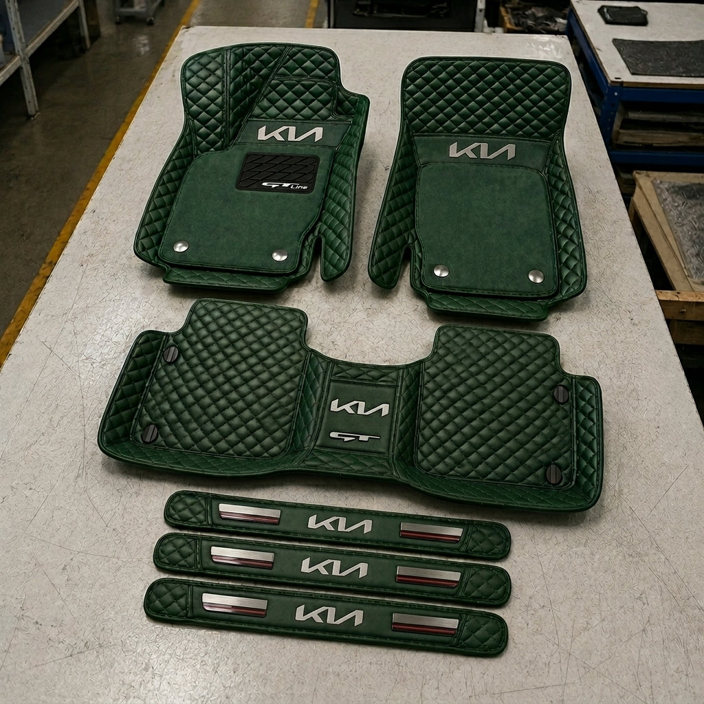 Set di Tappetini Auto Premium in Pelle Ecologica — Protezione Elegante per la Tua Auto