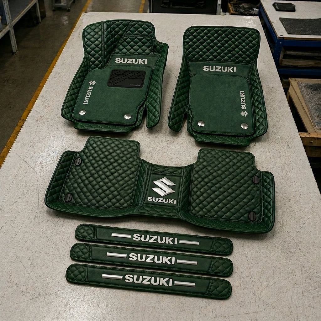 Set di Tappetini Auto Premium in Pelle Ecologica — Protezione Elegante per la Tua Auto