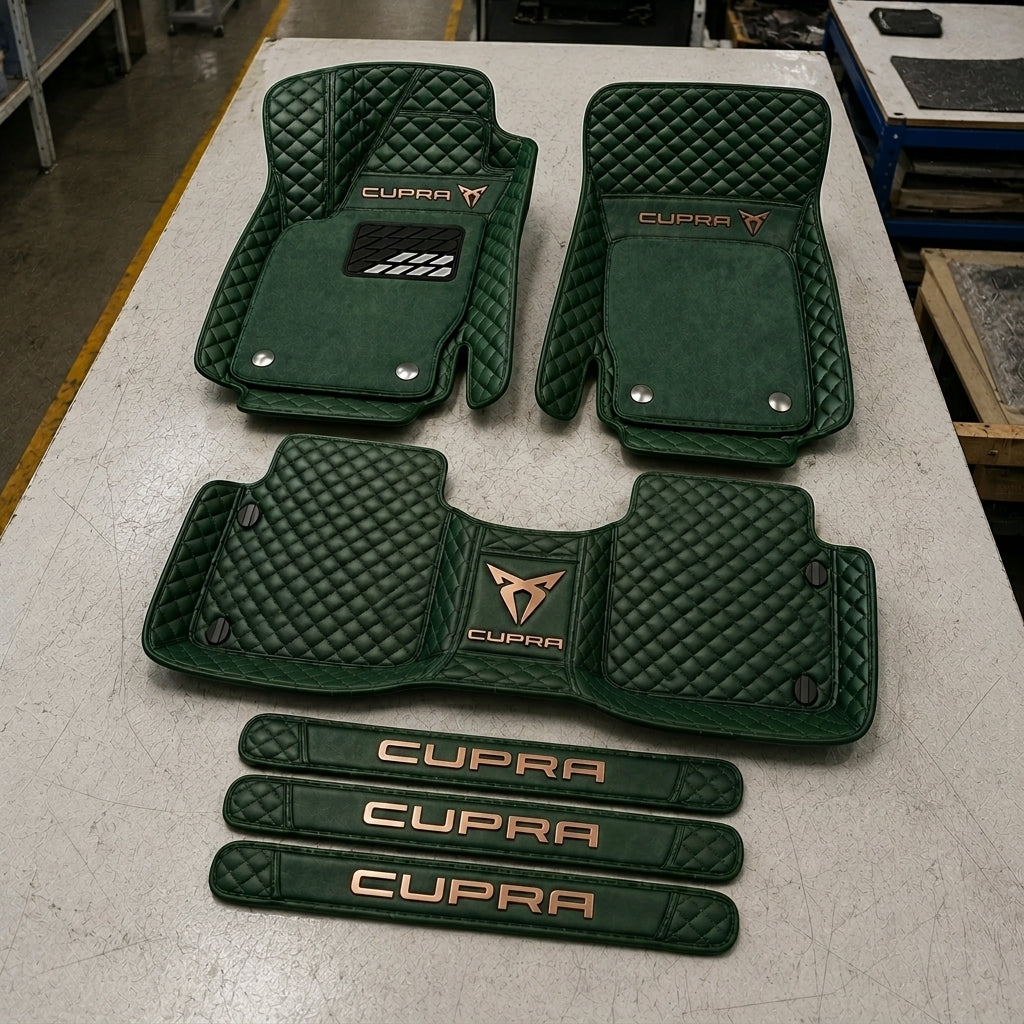 Set di Tappetini Auto Premium in Pelle Ecologica — Protezione Elegante per la Tua Auto