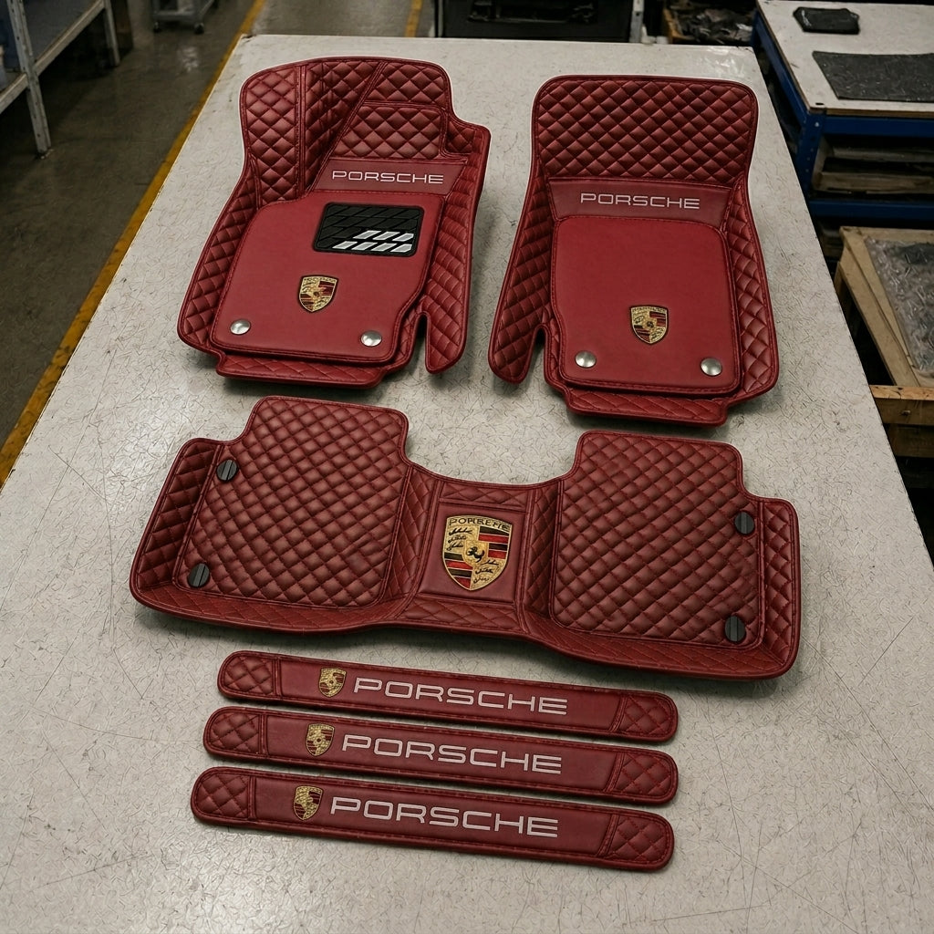 Set di Tappetini Auto Premium in Pelle Ecologica — Protezione Elegante per la Tua Auto