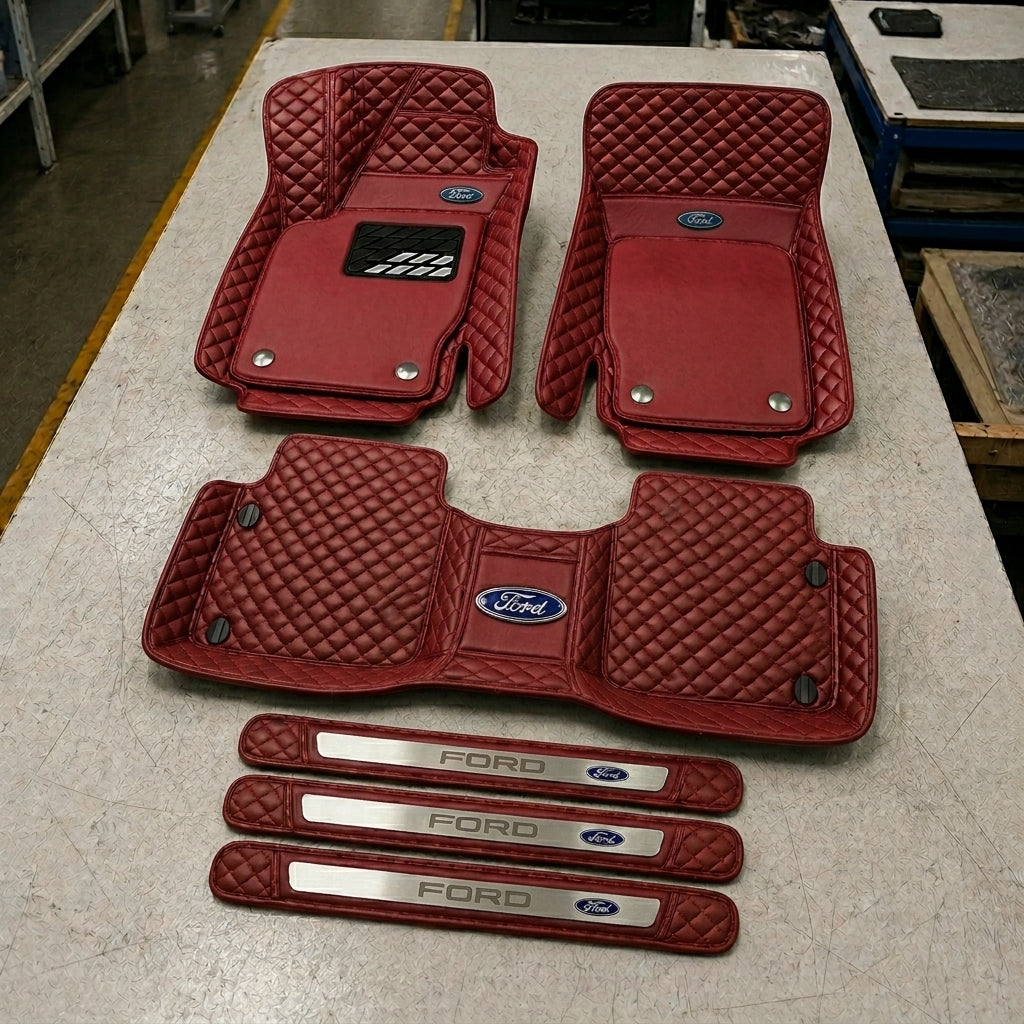 Set di Tappetini Auto Premium in Pelle Ecologica — Protezione Elegante per la Tua Auto