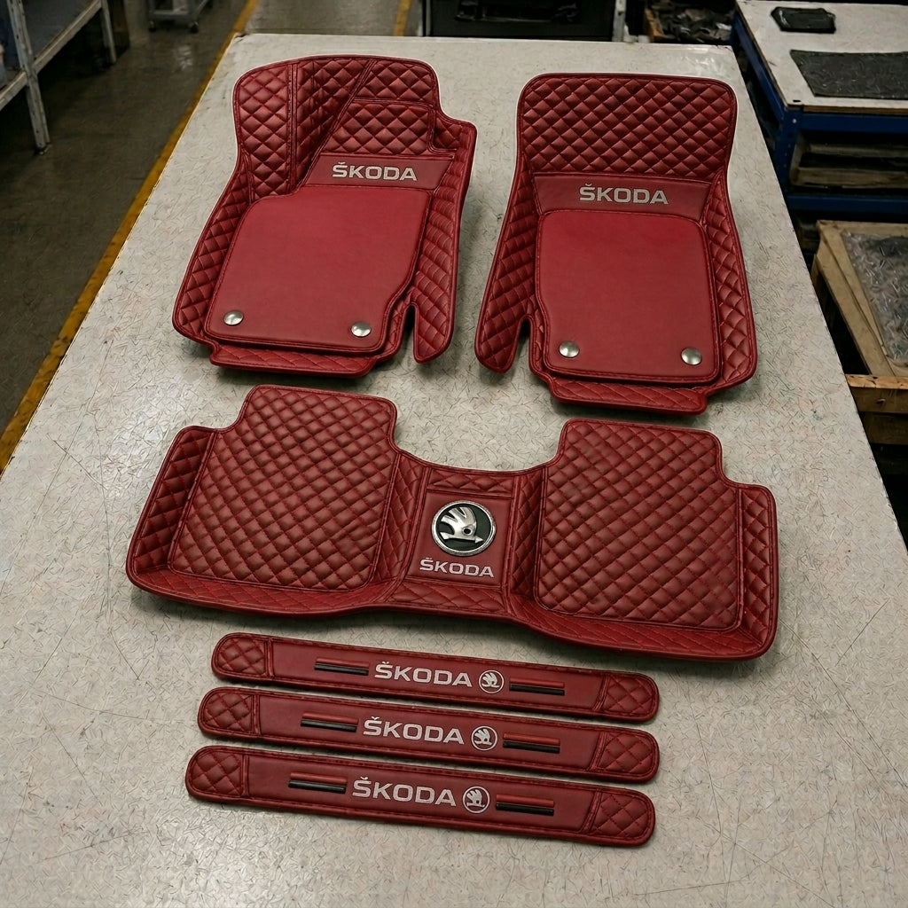 Set di Tappetini Auto Premium in Pelle Ecologica — Protezione Elegante per la Tua Auto