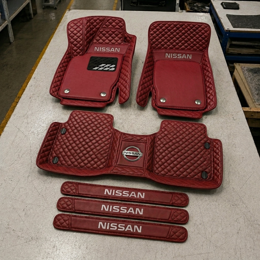 Set di Tappetini Auto Premium in Pelle Ecologica — Protezione Elegante per la Tua Auto