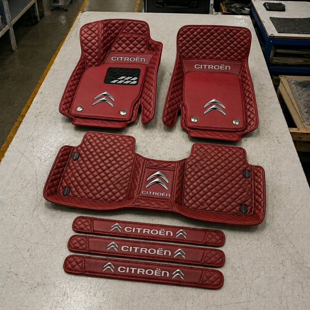 Set di Tappetini Auto Premium in Pelle Ecologica — Protezione Elegante per la Tua Auto