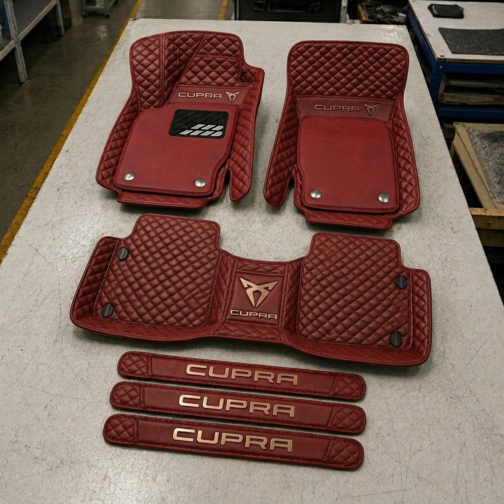 Set di Tappetini Auto Premium in Pelle Ecologica — Protezione Elegante per la Tua Auto