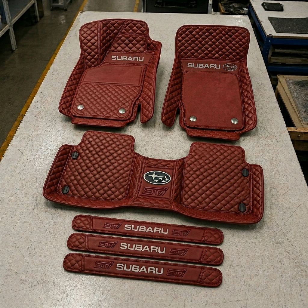 Set di Tappetini Auto Premium in Pelle Ecologica — Protezione Elegante per la Tua Auto